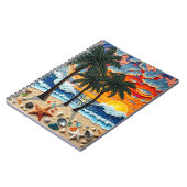 Carnet Belle scène de plage avec des palmiers (Côté gauche)