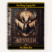 Carnet Belle sculpture d'orignal au coucher du soleil (Devant)