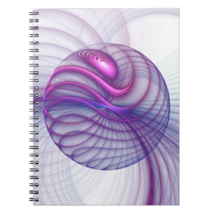 Carnet Belle Swing Moderne Art Fractal Abstrait Rose