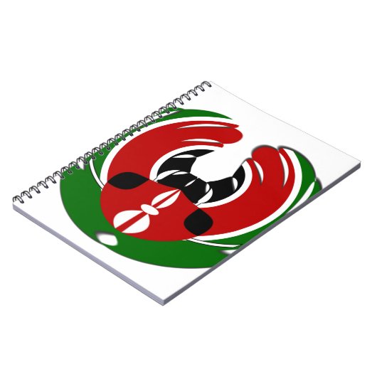 Carnet Belle Tapisserie kenyane : Drapeau kényan Papillon (Côté gauche)