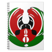 Carnet Belle Tapisserie kenyane : Drapeau kényan Papillon (Devant)