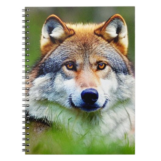 Carnet Belle tête de loup Peinture (Devant)