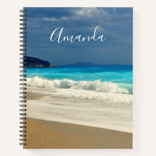 Carnet Belle Turquoise Bleue Mer Tropicale Photographie