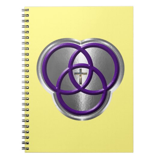 Carnet Belles bagues de la Trinité chrétienne avec croix (Devant)