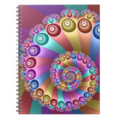 Carnet Belles couleurs arc-en-ciel Art fractal Abstrait (Devant)