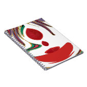 Carnet Belles couleurs rouge, blanc, violet, vert texture (Côté Droit)