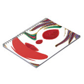 Carnet Belles couleurs rouge, blanc, violet, vert texture (Côté gauche)
