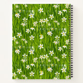 Carnet Belles fleurs blanches sur feuilles vertes (Dos)