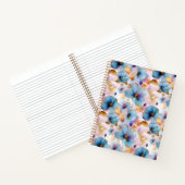 Carnet Belles fleurs bleues Encre d'alcool dans les paste (Intérieur)