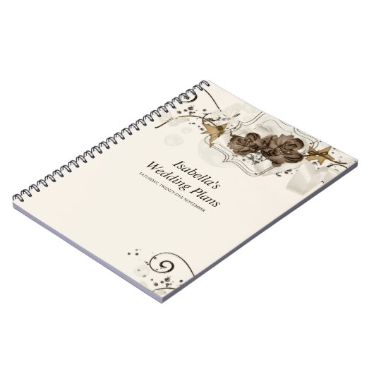 Carnet Belles fleurs Brown (Côté gauche)