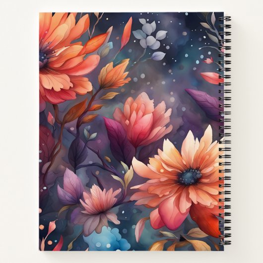Carnet Belles fleurs d'aquarelle (Dos)
