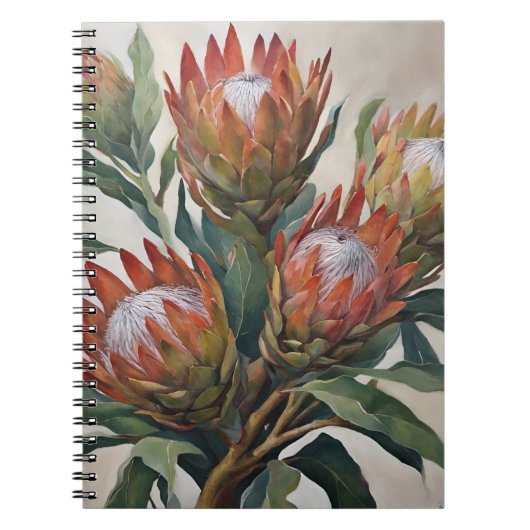 Carnet Belles fleurs de Protea d'Afrique du Sud (Devant)