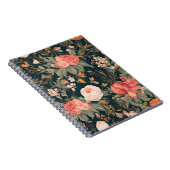 Carnet Belles fleurs de rose florales (Côté Droit)