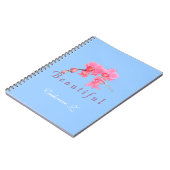 Carnet Belles fleurs d'orchidées roses en arrière - plan  (Côté gauche)