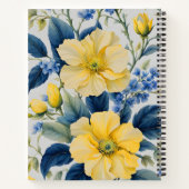 Carnet Belles Fleurs Jaunes et Bleues (Dos)