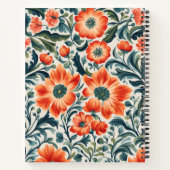 Carnet Belles fleurs oranges (Dos)