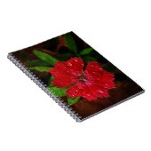 Carnet Belles gouttes de pluie sur la photo rouge de (Côté Droit)