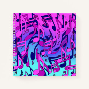Carnet Belles notes de musique Musique animée Artsy