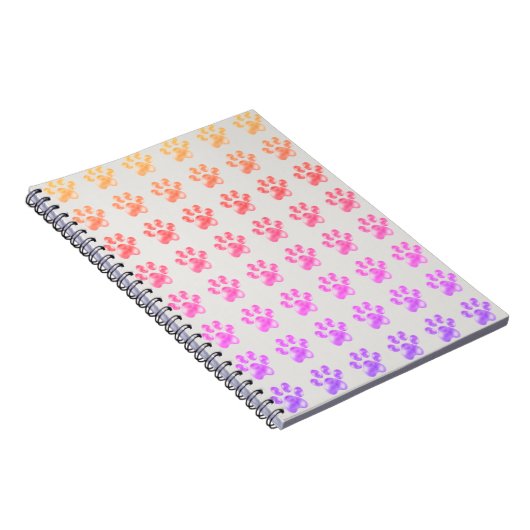 Carnet Belles pattes pastel multicolores (Côté Droit)