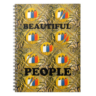 Carnet Belles Personnes Couleurs Motif Traditionnelles Af