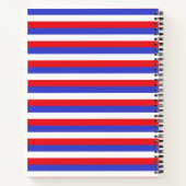 Carnet Belles Rayures Bleues Rouges Blanches (Dos)