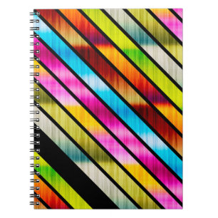 Carnet Belles rayures colorées