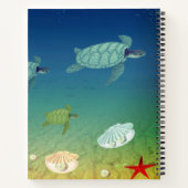 Carnet Belles tortues de mer et coquilles de mer (Dos)