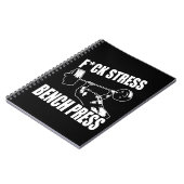 Carnet BENCH PRESS, F*CK STRESS - Exercice Motivational (Côté gauche)