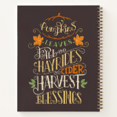 Carnet Bénédiction d'automne et de récolte (Dos)