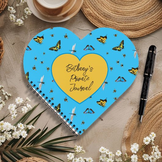Carnet Beneficial Insects Custom Title Heart-shaped