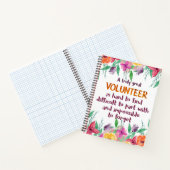 Carnet Bénévole merci appréciation Logo de texte personna (Intérieur)