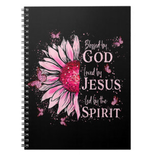 Carnet Béni Par Dieu - Aimé Par Jésus Tournesol Rose