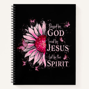Carnet Béni Par Dieu - Aimé Par Jésus Tournesol Rose