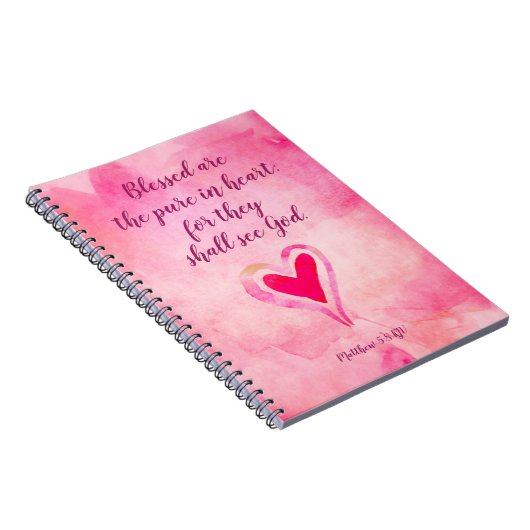 Carnet Bénis soient les purs dans le coeur - Matthieu 5:8 (Côté Droit)