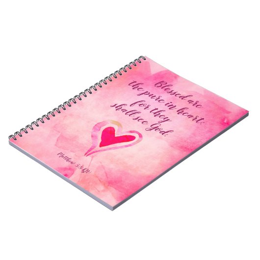 Carnet Bénis soient les purs dans le coeur - Matthieu 5:8 (Côté gauche)