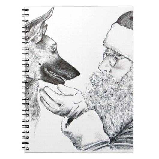 Carnet Berger allemand et Père Noël (Devant)