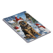 Carnet berger allemand hiver Wonderland Noël Joie (Côté Droit)