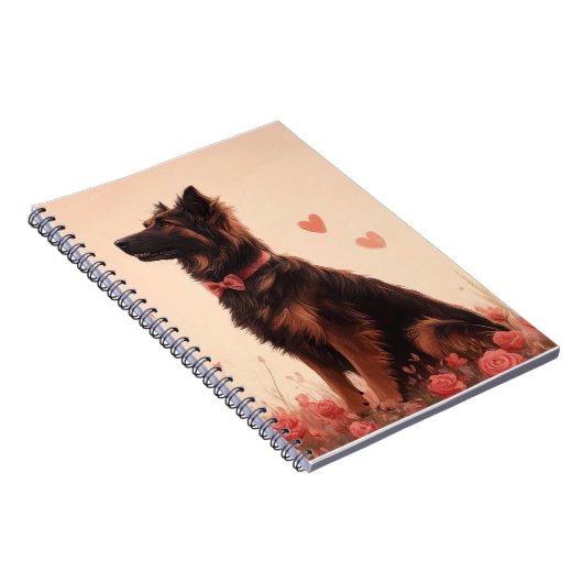 Carnet Berger anatolien avec Rose - Saint-Valentin (Côté Droit)