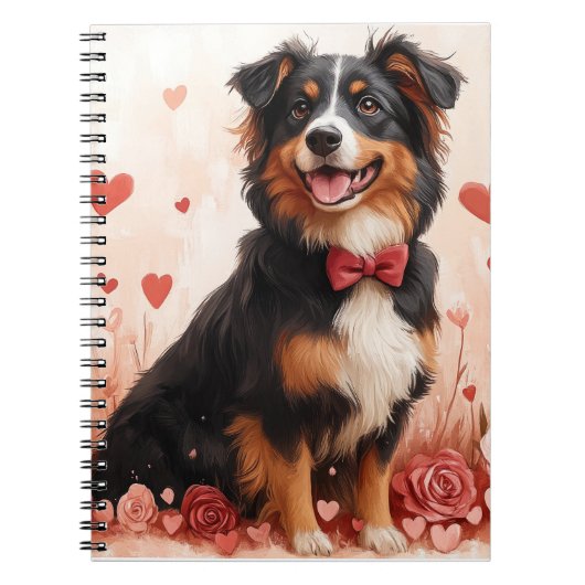 Carnet Berger Australien avec des Roses - Saint-Valentin (Devant)