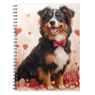 Carnet Berger australien avec Rose - Saint Valentin