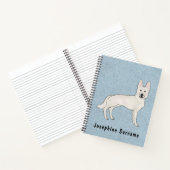 Carnet Berger blanc blanc blanc GSD Cartoon Chien bleu (Intérieur)
