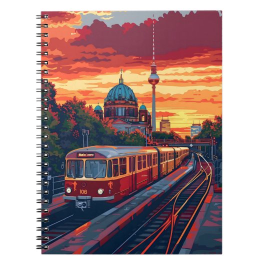 Carnet Berlin Twilight : Symphonie Skyline en teintes vio (Devant)