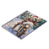 Carnet Bernedoodle Chien équitation Moto Noël (Côté gauche)