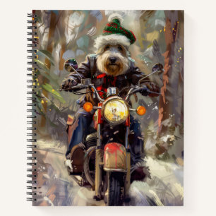 Carnet Bernedoodle Chien équitation Moto Noël