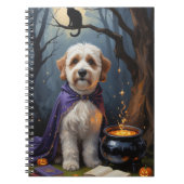 Carnet Bernedoodle Chien Whimsical Halloween Peinture (Devant)