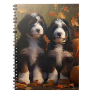 Carnet Bernedoodle Chiot Automne Citrouille de plaisir