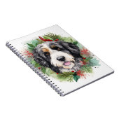 Carnet Bernedoodle Christmas Wreath Festive Pup (Côté Droit)