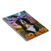 Carnet Bernese Mountain effrayant Halloween sorcière citr (Côté Droit)