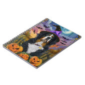 Carnet Bernese Mountain effrayant Halloween sorcière citr (Côté gauche)