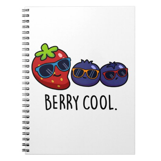 Carnet Berry Cool Drôle Fraise Myrtille Pun  (Devant)
